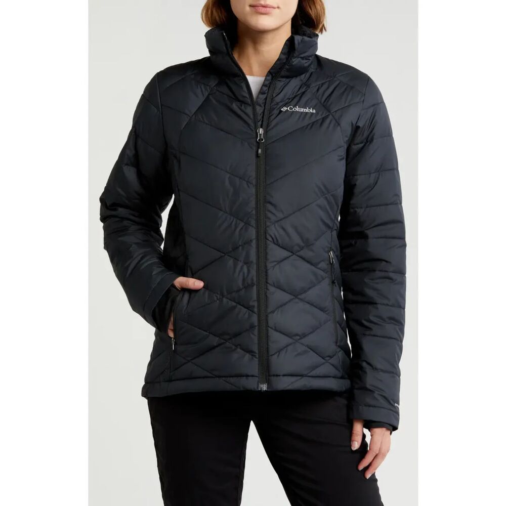 Columbia DIY Heavenly Water Resistant Insulated Coat Black XL Flawed As Is